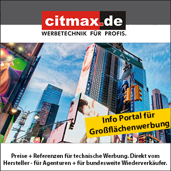 6) citmax.de Werbetechnik- Artikel und Infos, Planung, Projektierung für Kunden und Wiederverkäufer.